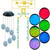 GANGES SA Solar Color-Changing Wind Chime Hanging Light; Led Wind Chime Light With Hanging Chestnut Balls; Festive Decoration